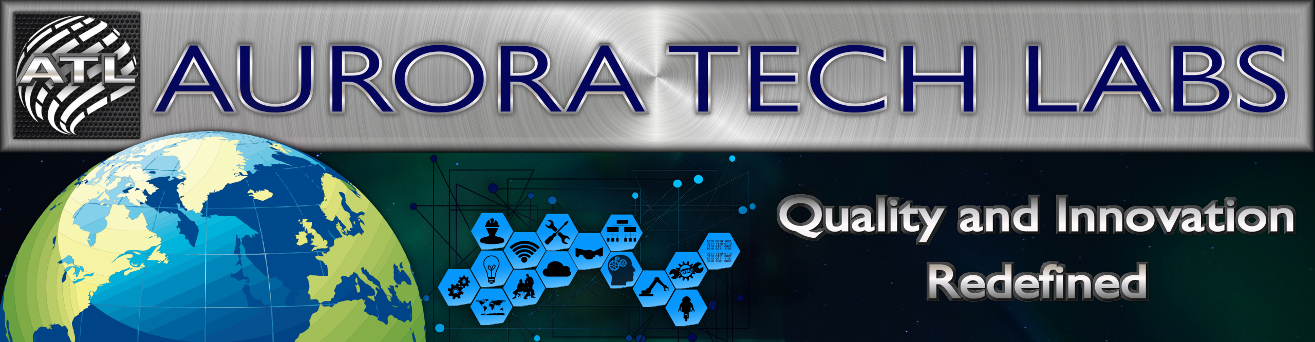 Aurora Tech Labs company branding banner